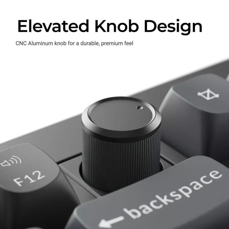 Mechaninė klaviatūra Keychron V3 Ultra 8K – laidinė ir belaidė, QWERTY išdėstymas, RGB LED, juoda