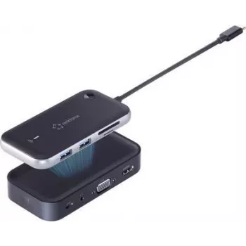 Renkforce RF-4499450 USB-C™ Mini dokavimo stotelė su kortelių skaitytuvu (RF-4499450)