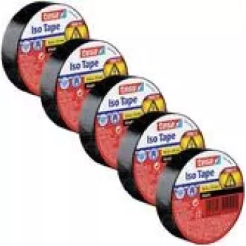 Izoliacinė juosta - rinkinys Iso Tape 15 mm x 10 m 5 ritės Juoda (56192-00502-23)