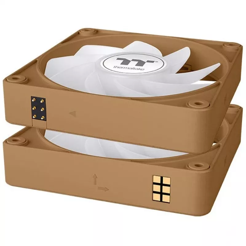 Thermaltake CT140 EX Reverse ARGB 140mm korpuso ventiliatoriai 3 vnt. rinkinys Gravel Sand