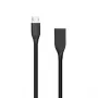 USB-Micro USB silikoninis laidas (juodas, 2 m)