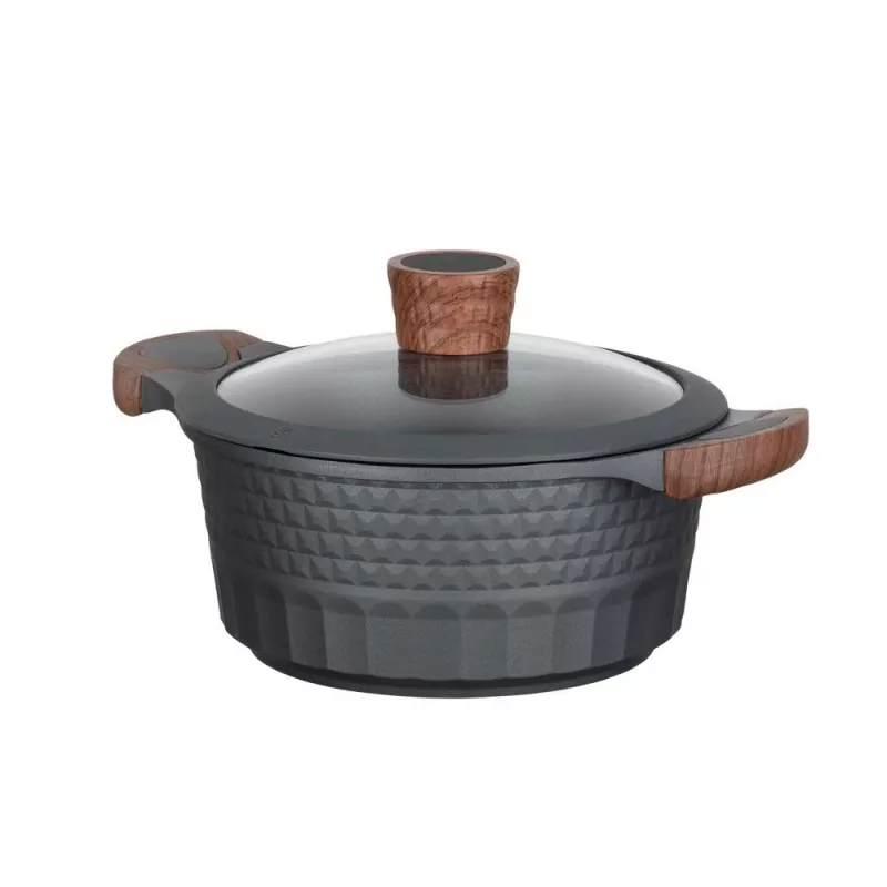 Puodas Resto Kitchenware Capella 2,6 L apvalus juodas medis