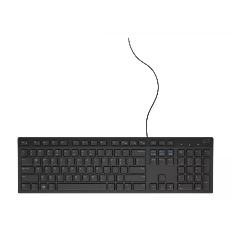 Pilno dydžio laidas klaviatūra Dell KB216 – QWERTY Nordic išdėstymas, juoda, USB