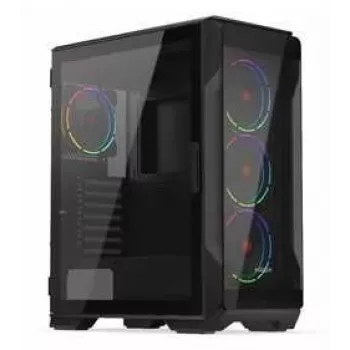 Korpusas PC KRUX HEKO KRXD001 ATX Mid Tower, grūdintas stiklas, RGB, tinka ATX, GPU iki 34 cm, CPU aušintuvas 165 mm