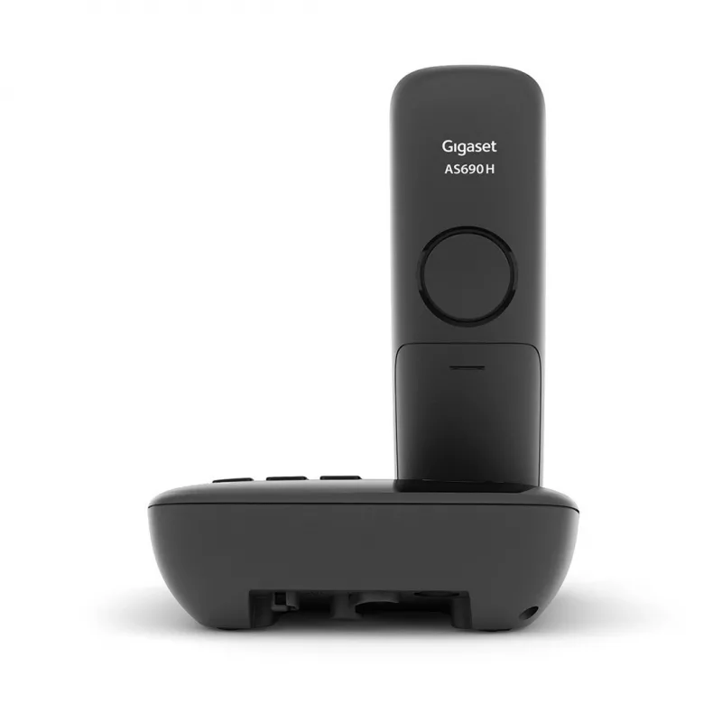 Gigaset AS690A Analoginis/DECT telefonas su skambučio numerio rodymu Juodas