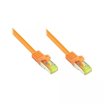 RJ45 jungiamasis kabelis su Cat.7 žaliaviniu kabeliu ir užrakto apsauga (RNS®), S/FTP, PiMF, halogenų neturintis, 600MHz, OFC, oranžinis, 0,5m, Good Connections® (8070R-005O)
