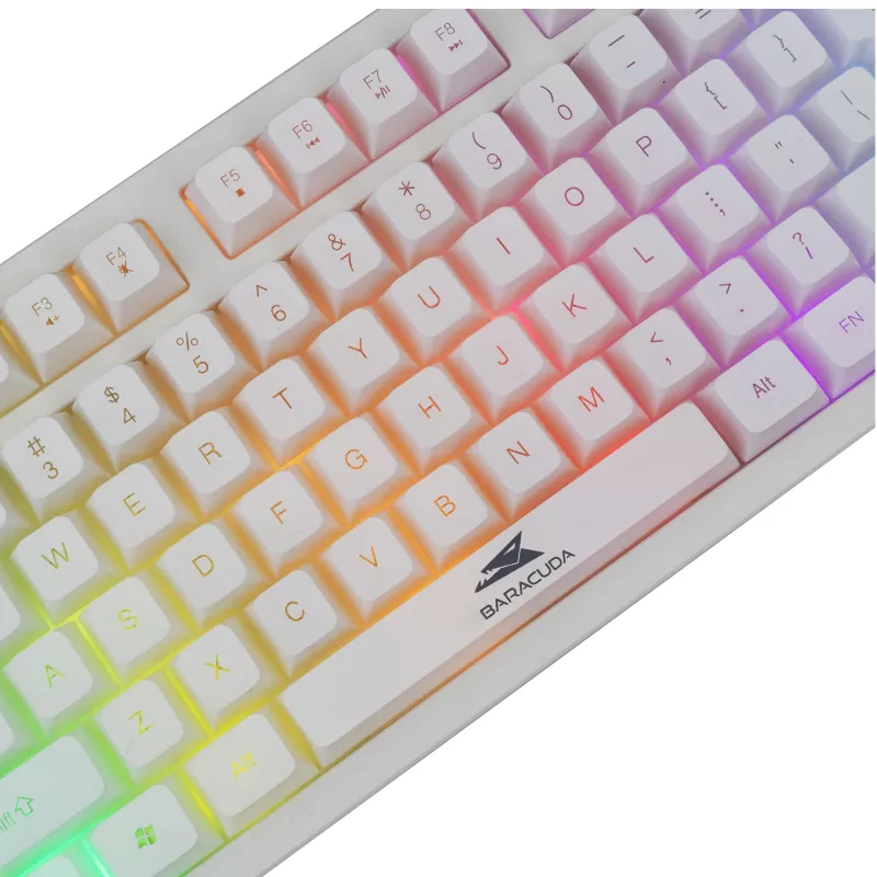 Baracuda Krill balta membraninė klaviatūra žaidimams KRILL-W, US, USB