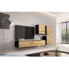 Sieninė spintelė cama meble VIGO 50×50×30 cm juoda / Wotan ąžuolas