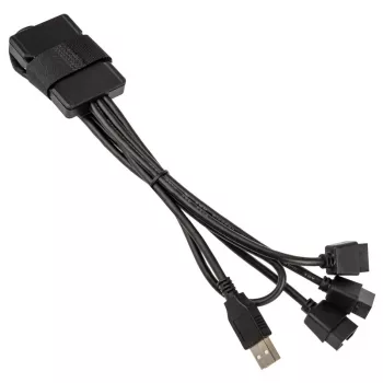 USB šakotuvas Lian Li PW-U2TPAB A tipo vyriškas 1→3 IDC 9 kontaktų