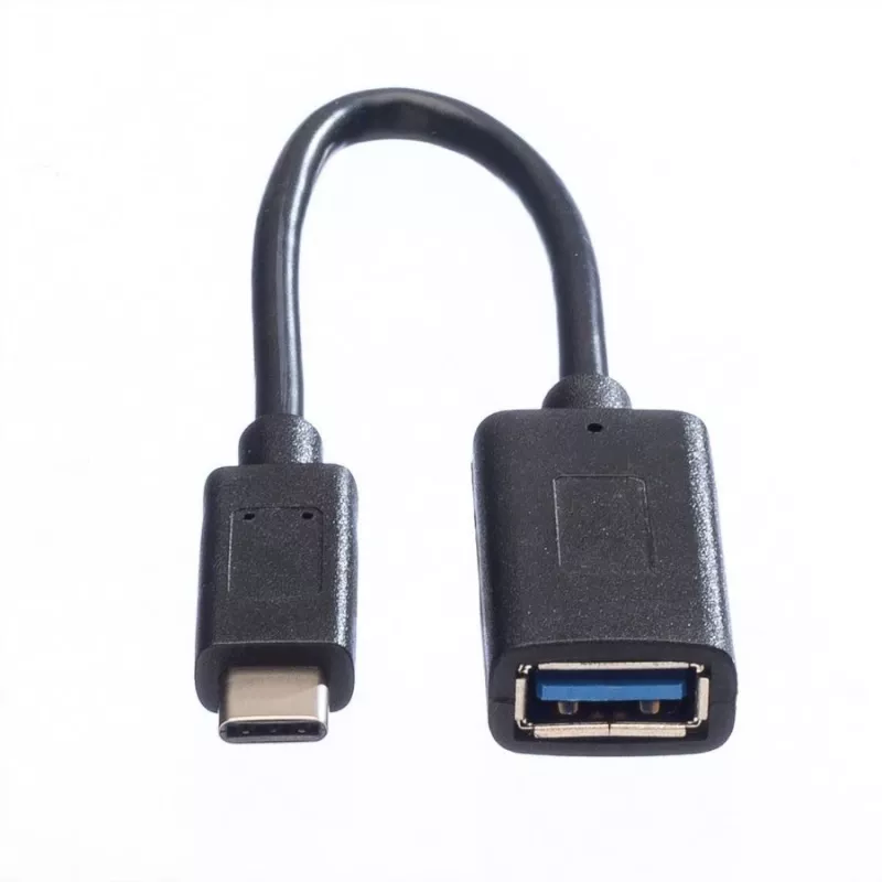 VALUE USB 3.1 adapteris C-A M/F 0,15 m juodas 11.99.9030