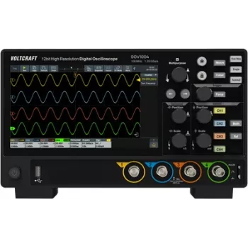 Voltcraft DOV1004 skaitmeninis osciloskopas 100 MHz 4 kanalai 1.25 GSa/s 50 Mpts 12 Bit (VC-16753920)