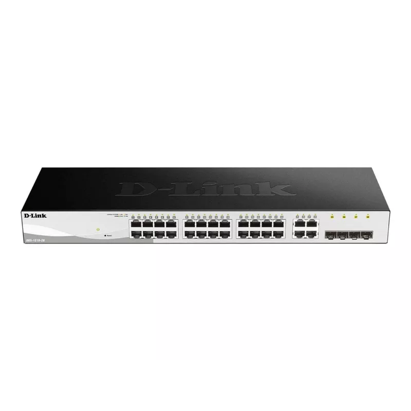 D-Link DGS-1210-28 valdomas L2/L2+ jungiklis 1U juodas