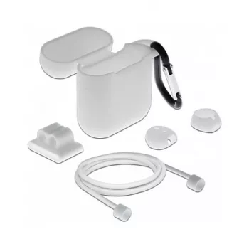 Aksesuarų rinkinys DeLOCK Apple AirPods apsaugai, baltas