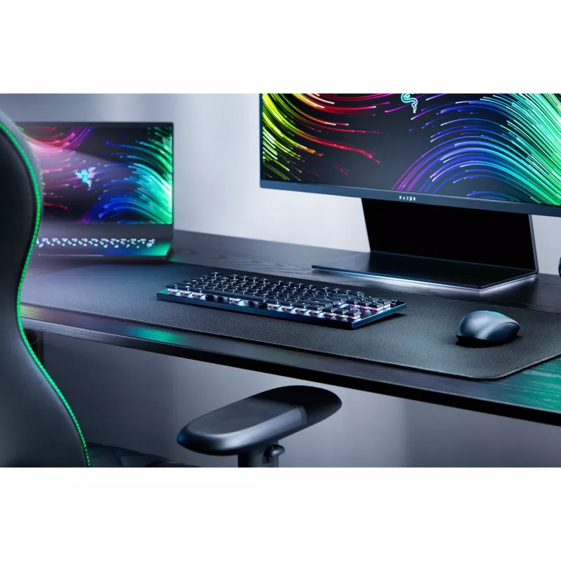 Žaidimų klaviatūra „Razer“ RZ03-04370400-R3G1, USB / RF belaidė / Bluetooth, vokiškas QWERTY išdėstymas, juoda