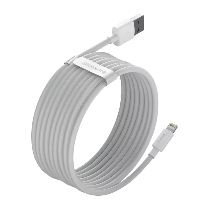 Baseus TZCALZJ-02 mobiliojo telefono kabelis Baltas 1,5 m USB A Lightning