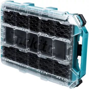 MAKTRAK Organizer Flat M, dėžutė įrankiams Mėlyna/skaidri, skaidrus dangtis