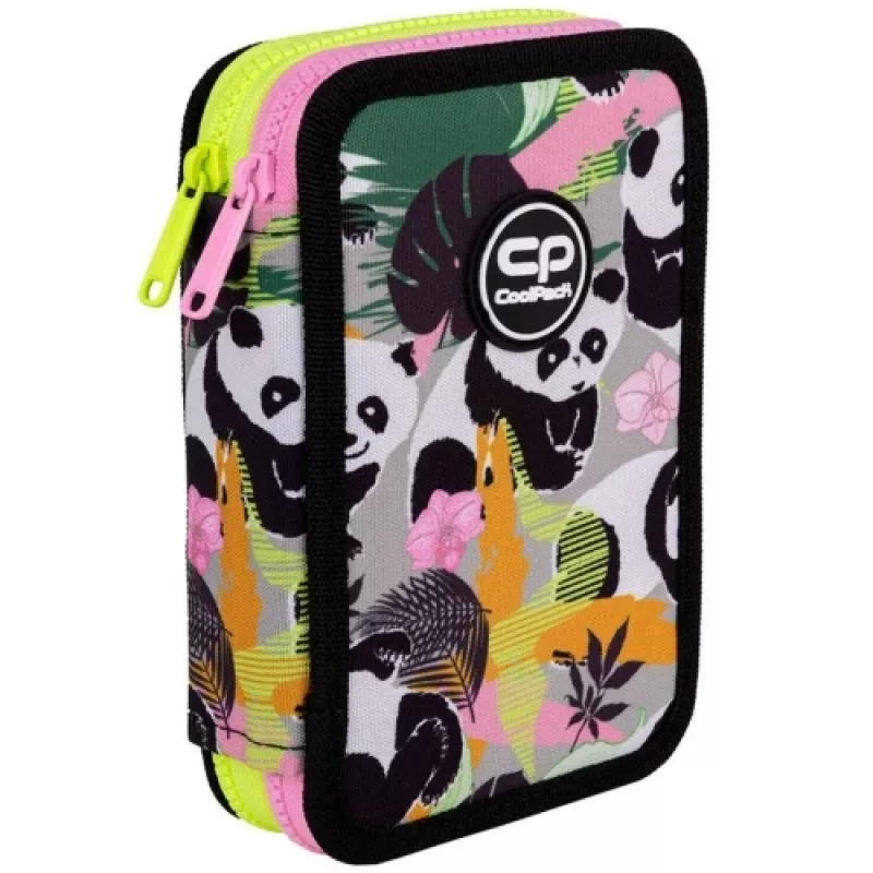 Dviaukštis mokyklinis penalas su priemonėmis CoolPack Jumper 2 PANDA GANG