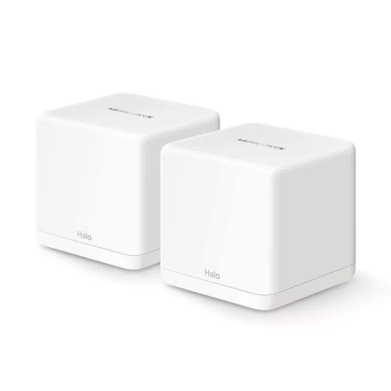MERCUSYS Halo H60X (2 vnt.) belaidis tinklo rinkinys, Dual-band Wi‑Fi 6, 1500 Mbps, iki 350 m², 2x LAN, vidinės antenos, baltas