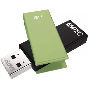 USB atmintukas Emtec C350 Brick 64 GB USB-A juodas žalias