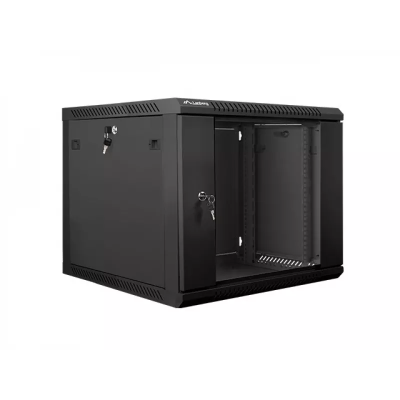 Sieninis stovas LANBERG WF01-6609-10B 9U 19 colių, 600×600×507 mm, 60 kg, IP20, juodos spalvos