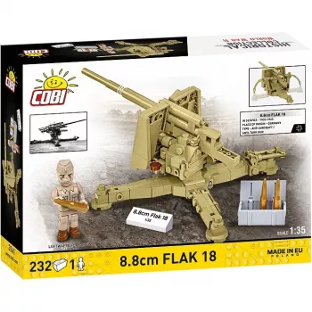 Cobi konstruktorius 8.8 cm Flak 18 — 232 detalės, 1:35 mastelis