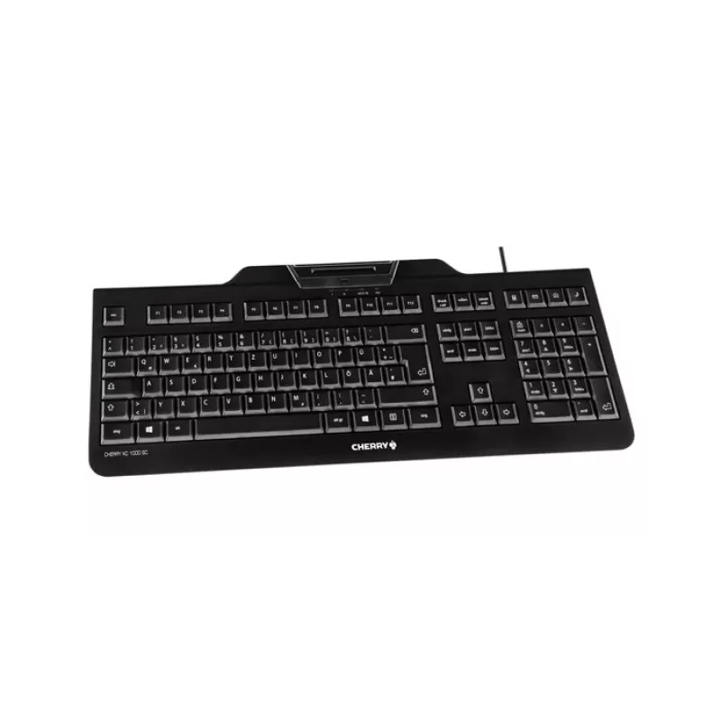 CHERRY KC 1000 SC klaviatūra USB QWERTZ šveicariška juoda