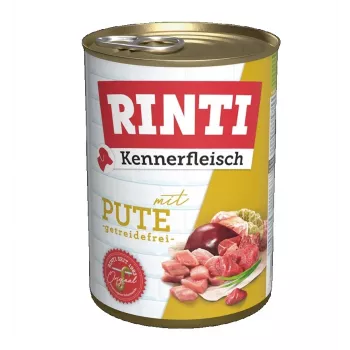 RINTI Kennerfleisch Turkey šlapias šunų maistas su kalakutiena 400g