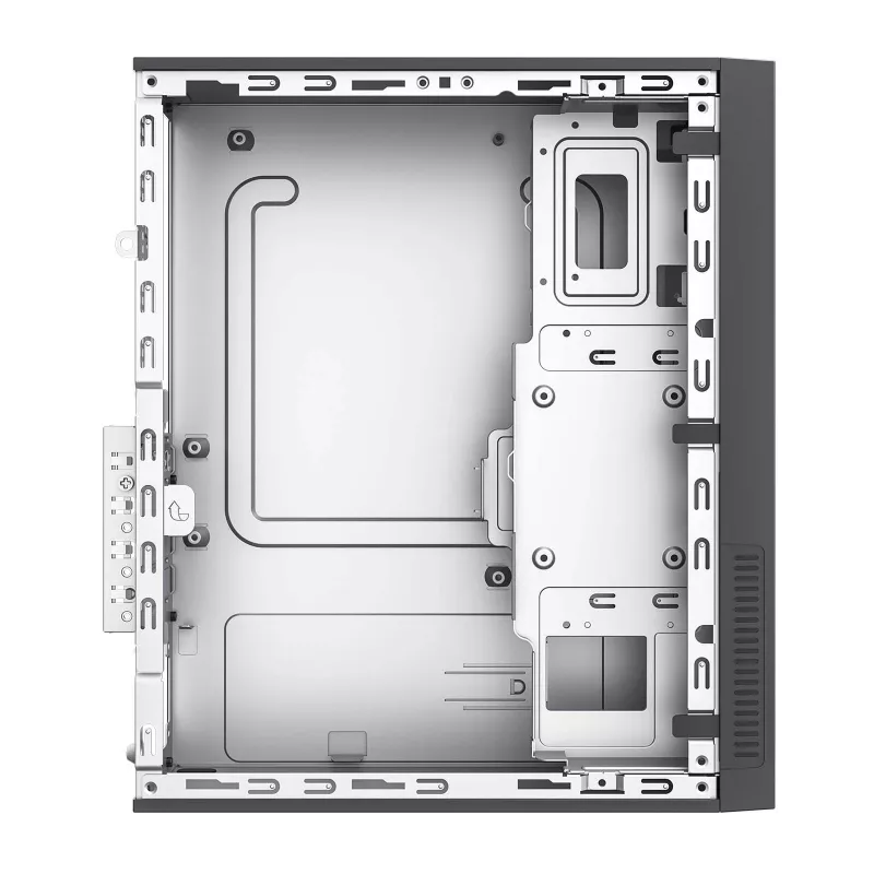 Akyga AK-302-01BL SFF kompiuterio korpusas, Micro ATX / Mini ITX, USB-C + 2x USB 3.0 + USB 2.0, be maitinimo bloko, juodas