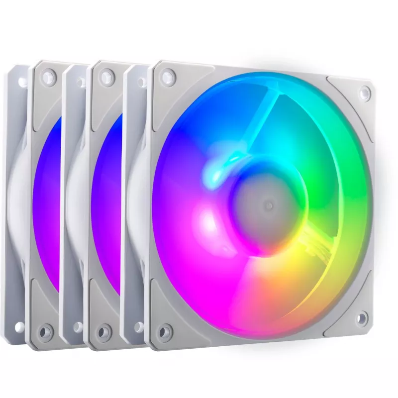COOLER MASTER Mobius 120P ARGB 120 mm baltas 3 vienetų rinkinys