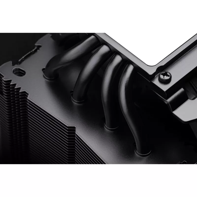 CPU aušintuvas Noctua NH-D9L CHROMAX.BLACK – 92 mm ventiliatorius, 400–2000 RPM, 22,6 dB, matmenys 95×95×110 mm, svoris 531 g