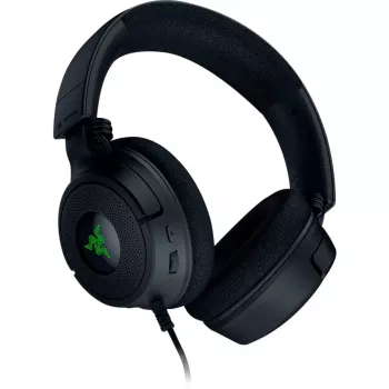 Razer Kraken V4 X – laidinės ausinės žaidimams (TriForce 40 mm tvarkyklės, įtraukiamas kardioidinis mikrofonas, 7.1 erdvinis garsas, Chroma RGB, skirta PC, konsolei ir telefonui)