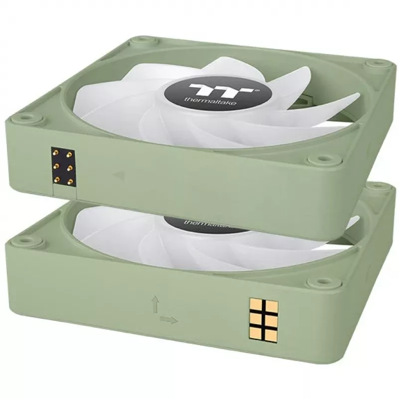 Thermaltake CT140 EX Reverse ARGB 140mm ventiliatorius 3 vnt. pakuotė – Matcha Green