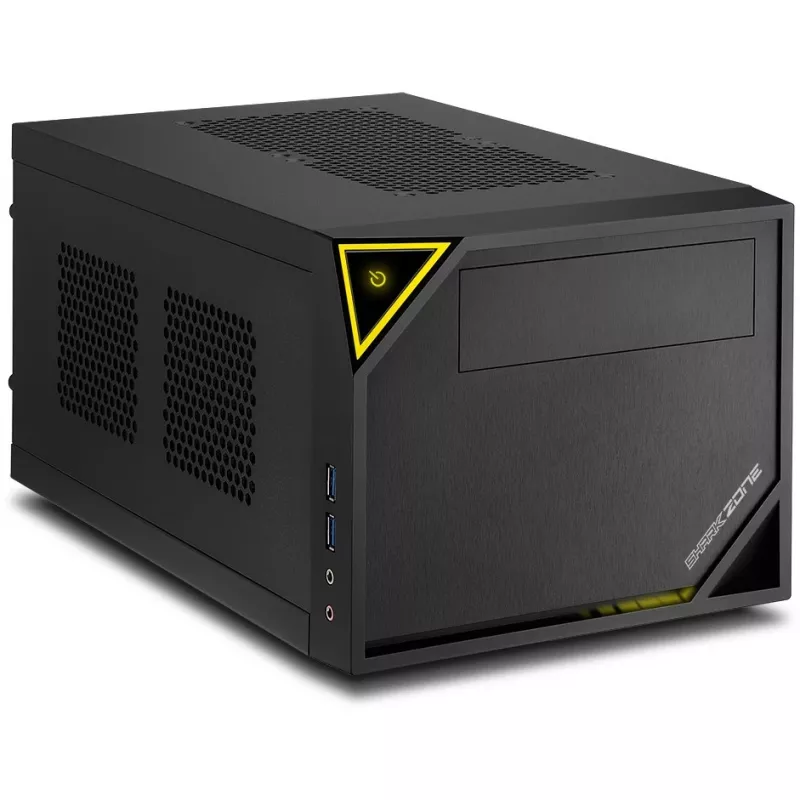 PC korpusas Sharkoon SHARK ZONE C10 Mini-ITX juodas, geltonas