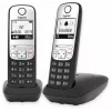 Gigaset A690 Duo Analoginis telefonas su skambučių ID Juoda, Sidabrinė