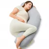 Momcozy PP001 J formos pagalvė nėščiosioms, šviesiai pilka medvilnė