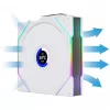 Lian Li UNI FAN TL Wireless LCD 120 Baltas — 120 mm PWM ventiliatorius su belaidžiu LCD valdikliu