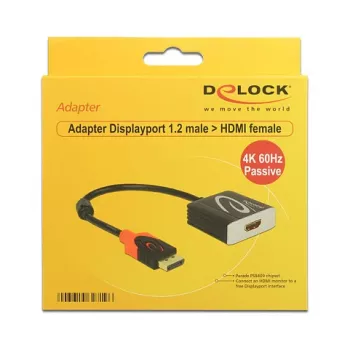 Adapterinis kabelis DisplayPort HDMI DeLOCK 0,2 m