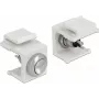 Laidų jungtis DELOCK 86401 Keystone nerūdijantis plienas / balta, 24 V, 16,3×19,8×22,3 mm