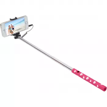 Ultron selfie hot shot Pink – 15–45 cm Selfie lazdelė su užrakto mygtuku rankenoje – tinka Samsung Galaxy, iPhone ir kitiems išmaniesiems telefonams (173951)