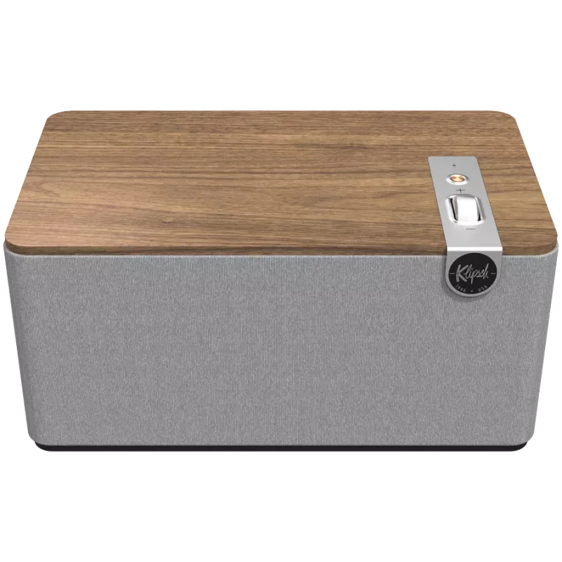 Klipsch the Three Plus belaidė garsiakalbių sistema su Bluetooth, riešutmedžio apdaila