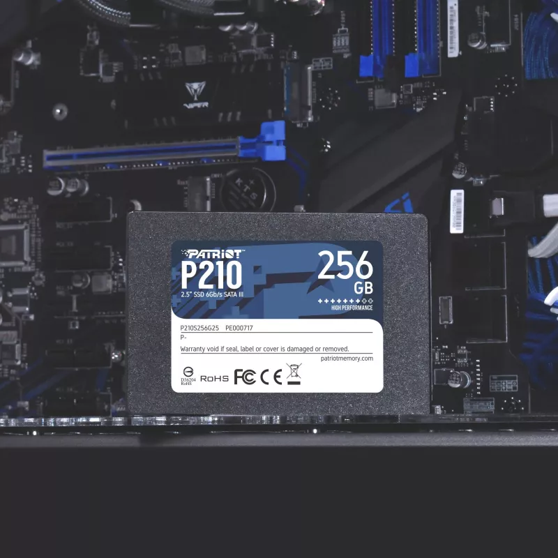 SSD Patriot P210 256 GB SATA III (2,5 colio) – 500 MB/s skaitymas, 400 MB/s rašymas, 7 mm