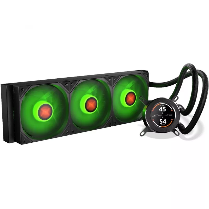 HydroGlance 360 LCD skystas aušinimas juodas