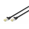 Digitus Professional - Pataisos laidas - RJ-45 (vyriškas) į RJ-45 (vyriškas) - 25 cm - SFTP - CAT 6a - halogenų neturintis, liejinis - juodas (DK-1644-A-0025/BL)