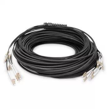 Išvadinis šviesolaidinis kabelis DIGITUS DK-24338U030BK-BBB, surinktas OM4 daugiamodis 8 gyslų, LC/UPC–LC/UPC, 30 m, U-DQ(ZN) BH