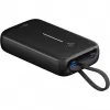 Powerbank 20.000 mAh su integruotu USB-C laidu 13 cm, 30 W (juoda, 20 Ah, 1x USB-A, 2x USB-C, PD, QC)