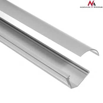 Kabelių lankstus vamzdis MACLEAN MCTV-575 grindims, baltas, 1,5 m, plotis 43 mm, aukštis 2,3–3,2 cm