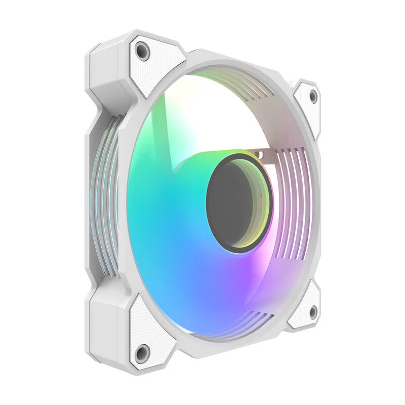 Darkflash DR08 aušinimo ventiliatorius (baltas) – 120 mm PWM A-RGB korpuso/CPU ventiliatorius