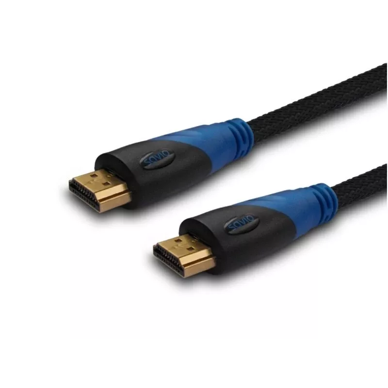 HDMI kabelis SAVIO CL-48 2 m, HDMI 1.4, 4K (4096x2160), ARC, Ethernet, auksuoti kontaktai