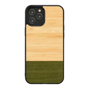 Apsauginis dėklas Man and Wood iPhone 12 / 12 Pro – bambukinis miškas juodas