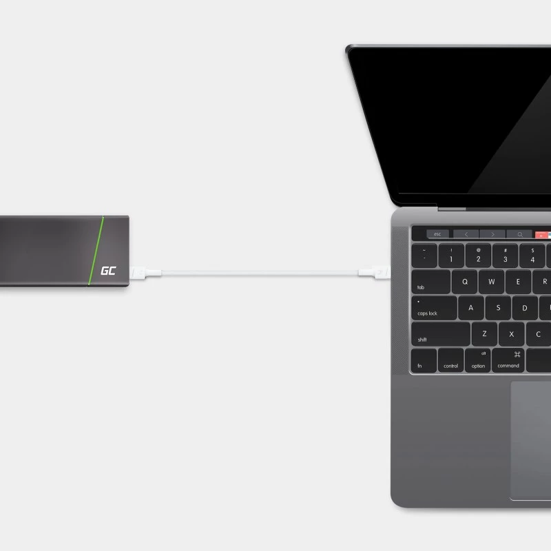 Greencell KABGC31W USB-C laidas 30 cm baltas